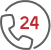 24 hour service icon