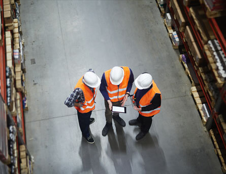 staff in warehouse